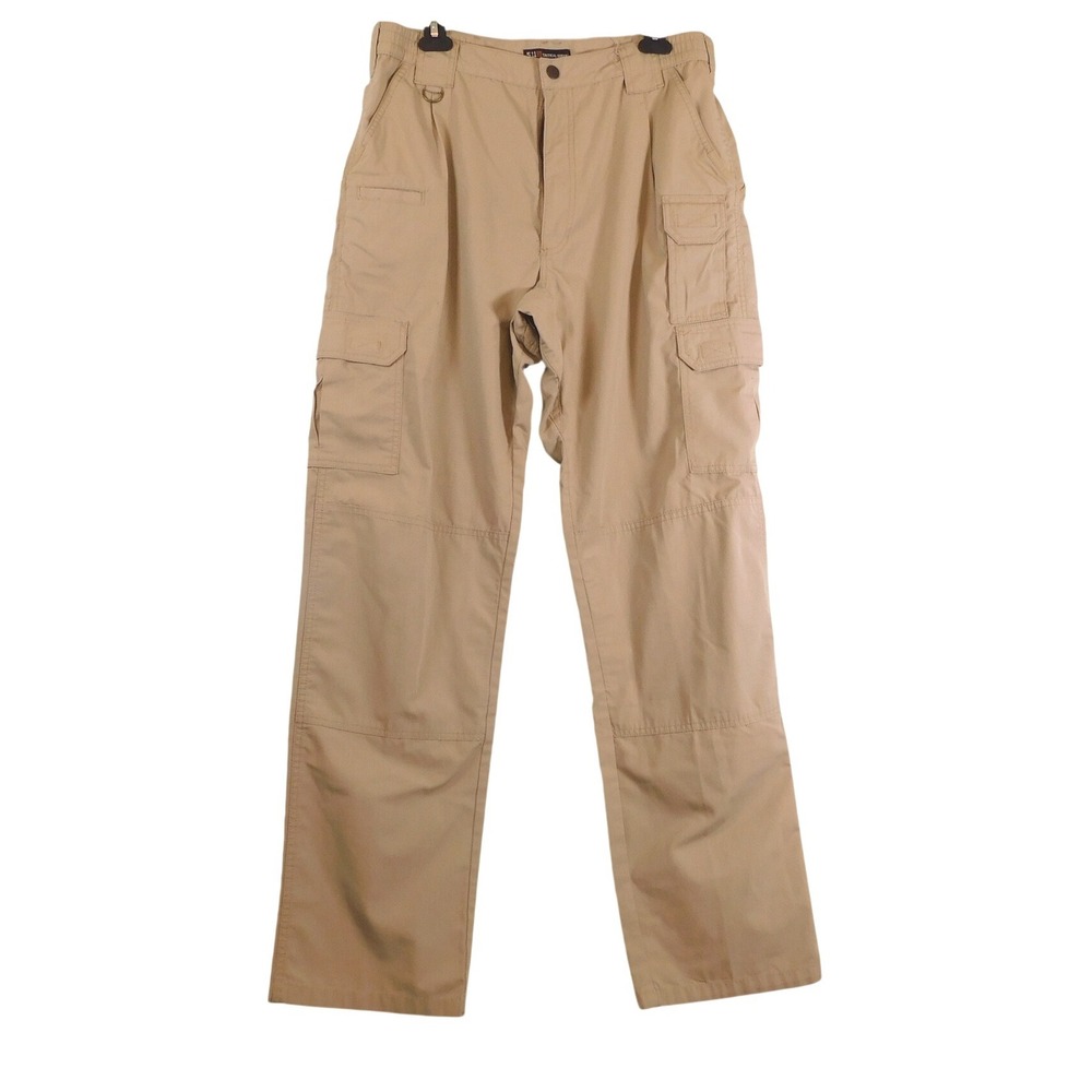 5.11 Tactical Series Mens Cargo Pants Khaki Tan Ripstop Multi-Pocket 34x36